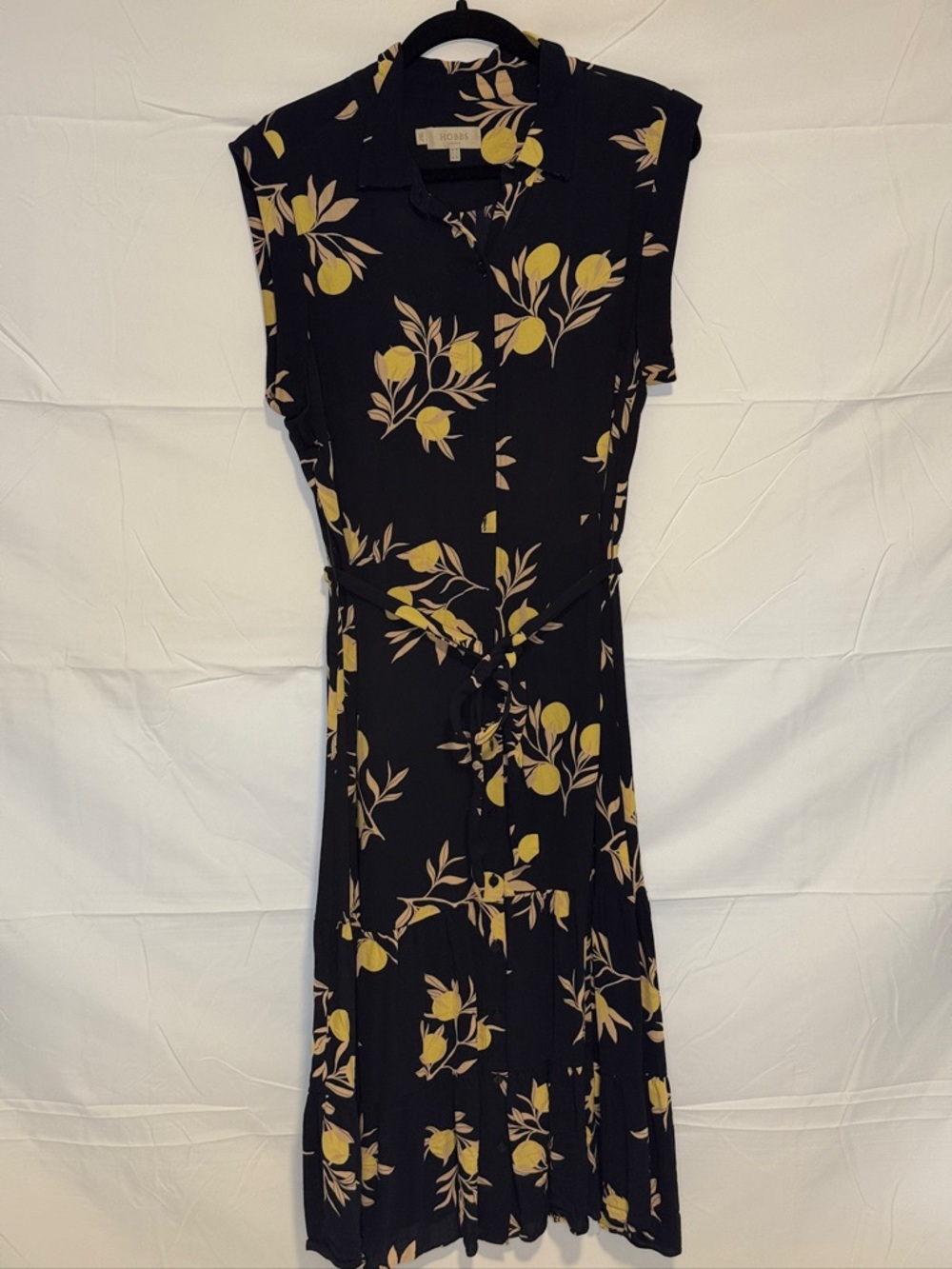 Hobbs London Dress with Yellow Floral Motif